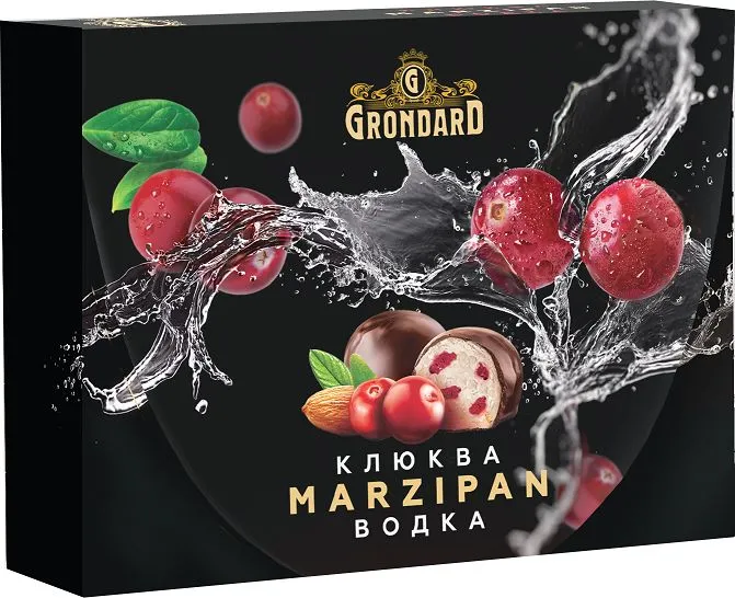  TM Grondard       (10186) Конфеты глазированные Марципановые Клюква и Водка, 98г  в Мценске