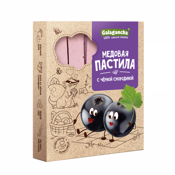 №2 Пастила медовая с черной смородиной, 190г   в Мценске