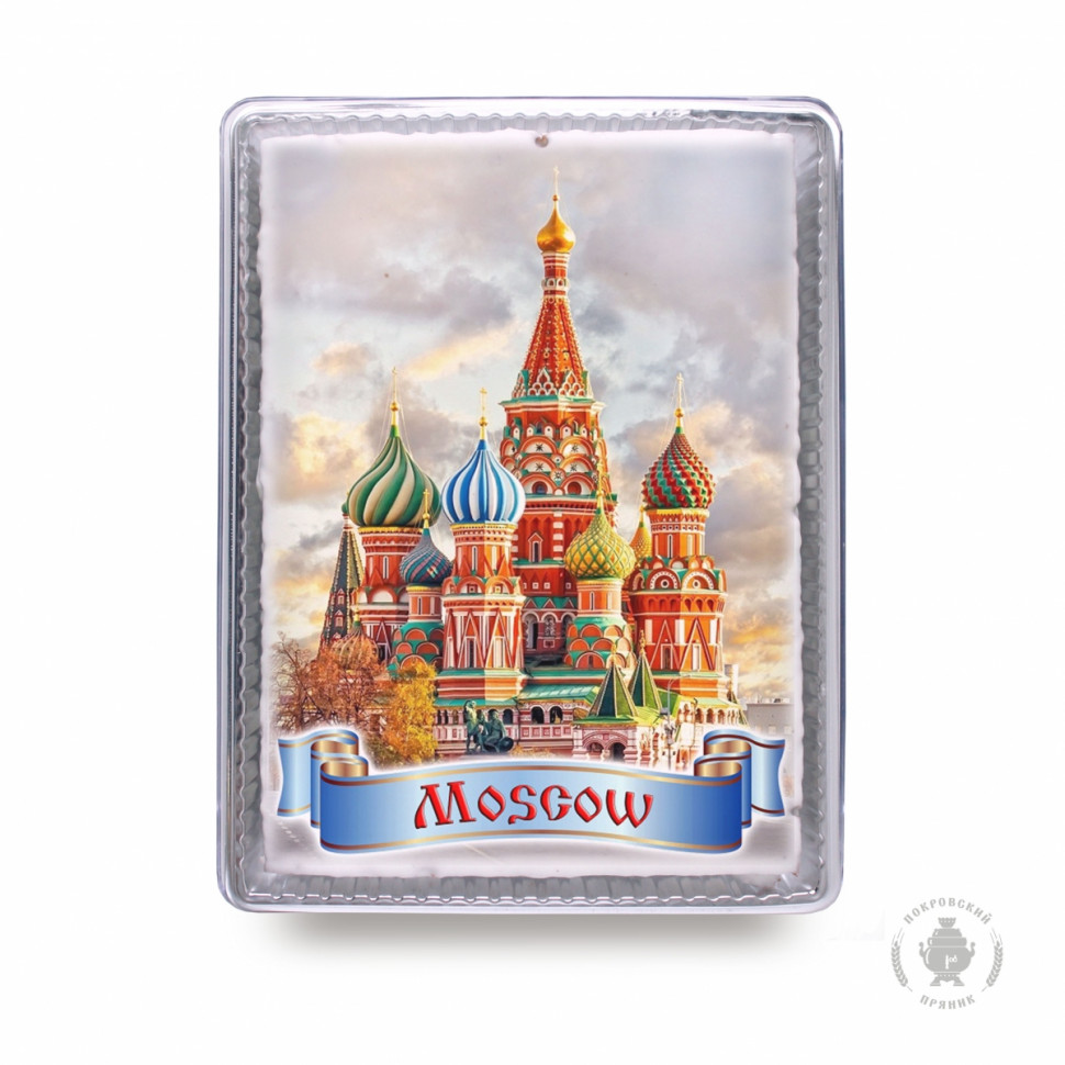 Пряник 600г MOSCOW с фотопечатью (в подарочной пластиковой упаковке)  в Мценске