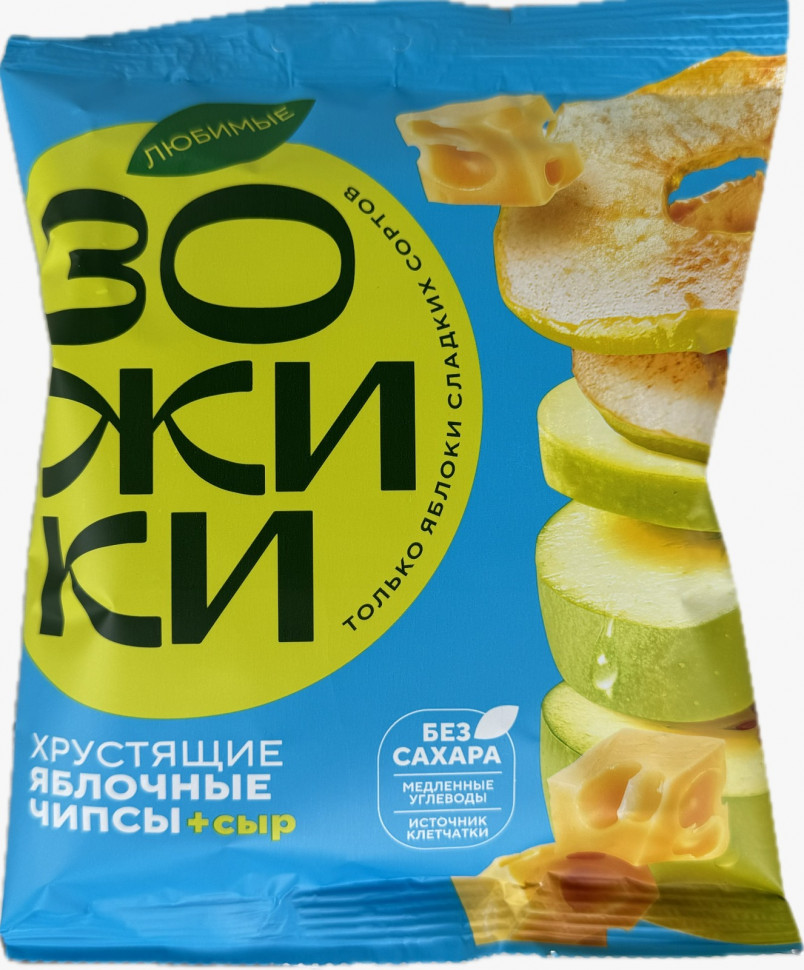  Зожики Яблочные чипсы с сыром, 25г  в Мценске