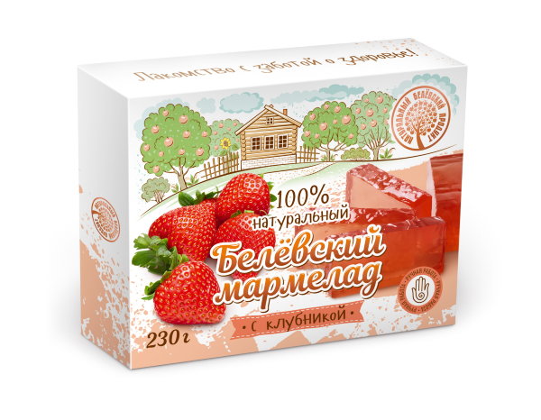 №2 Мармелад белевский "Клубника" 230г в Мценске