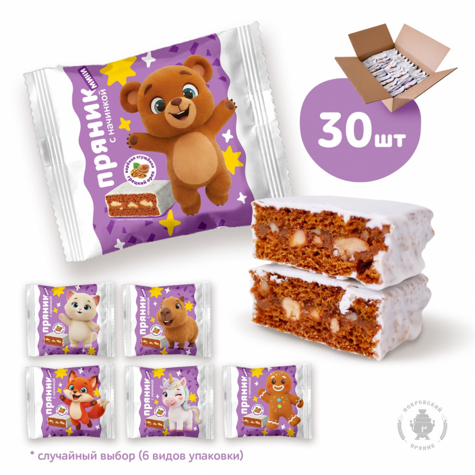  Пряник МИНИ  коробка (30шт по 60г) в Мценске